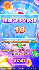 Candy Superwin · Pengecekan panel nilai dan tombol navigasi di bagian bawah layar